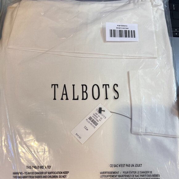 NWT Talbots Long Sleeve White Turtleneck 1Xp [plus petite] - Picture 2 of 2